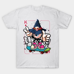 Skateboard Witch Graffit Street Art T-Shirt